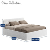 Home Collective Polsterbett Bett Doppelbett mit Bettkasten Lattenrost Kopfteil 86 cm | Micro-Velours Bezug | verstellbarer Lattenrost | Made in Germany