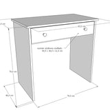 Bureau, bureau pour enfants d'une hauteur de travail de 79 cm et d'un tiroir en blanc, bleu, rose ou naturel Fabriqué en Europe