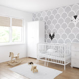 Lit bébé lit bébé 60x120 cm avec matelas (en option) réglable en hauteur | Barreaux à échelons amovibles blancs, gris ou naturels Fabriqué en Europe