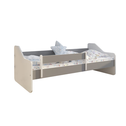 Lit enfant 80x160 | 80x180 cm avec matelas, protection antichute, sommier à lattes &amp; tiroir (en option) en lit garçon fille blanc, rose, gris ou naturel