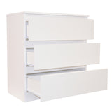 Kommode weiß mit drei, vier oder fünf Schubladen, Schlafzimmer Flur kleiner Nachttisch, Schrank, Sideboard, Highboard, Breite 60 cm