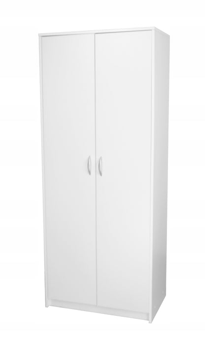 Armoire armoire polyvalente avec amortisseur de porte SOFT CLOSE (en option) blanc 74 cm largeur 180 cm hauteur avec quatre ou six étagères, classeur organisateur d'armoire domestique en bois MDF