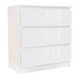 Kommode weiß mit drei, vier oder fünf Schubladen, Schlafzimmer Flur kleiner Nachttisch, Schrank, Sideboard, Highboard, Breite 60 cm