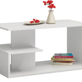 Couchtisch weiss, Artisan Eiche braun oder Sonoma, Beistelltisch Loft Design, kratzfeste Oberfläche, Wohnzimmer Couch Tisch Beistell 91x51x40 cm (LxBxH)