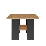 Couchtisch Anthrazit-Sonoma braun, Beistelltisch Loft Design, kratzfeste Oberfläche, Wohnzimmer Couch Tisch Beistell 60x60x45 cm (LxBxH)