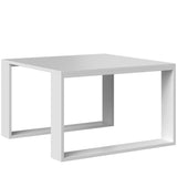 Table basse blanc ou noir/blanc, table d'appoint design loft, surface résistante aux rayures, table d'appoint de salon 67x67x40 cm (LxLxH)