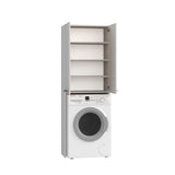 Waschmaschinenschrank weiß, Hängeschrank Badschrank, Hochschrank, Badregal, Waschmaschine Trockner WC