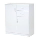 Kommode mit 2 Schubladen, schmal in weiß, Highboard Sideboard Mehrzweckschrank Schrank Schlafzimmer