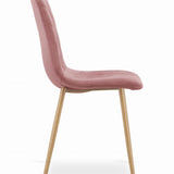 Esszimmerstuhl Wohnzimmerstuhl Stuhl mit Velours-Sitz mit schwarzen Metallbeinen, ergonomisch, ideal für Wohnzimmer, Büro, Schlafzimmer oder Esszimmer, maximale Belastung: 120 kg