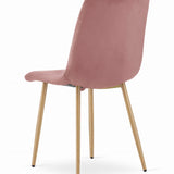 Esszimmerstuhl Wohnzimmerstuhl Stuhl mit Velours-Sitz mit schwarzen Metallbeinen, ergonomisch, ideal für Wohnzimmer, Büro, Schlafzimmer oder Esszimmer, maximale Belastung: 120 kg