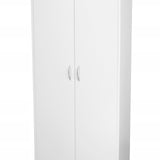 Armoire armoire polyvalente avec amortisseur de porte SOFT CLOSE (en option) blanc 74 cm largeur 180 cm hauteur avec quatre ou six étagères, classeur organisateur d'armoire domestique en bois MDF