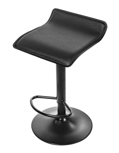 Tabouret de bar chaise de bar avec revêtement en simili cuir en noir | Chaise de bar réglable en hauteur, rotative et chargeable jusqu'à 120 kg