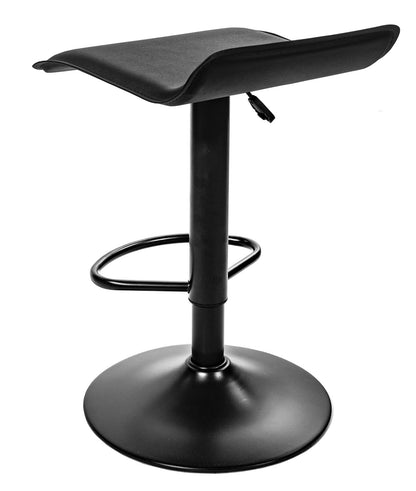 Tabouret de bar chaise de bar avec revêtement en simili cuir en noir | Chaise de bar réglable en hauteur, rotative et chargeable jusqu'à 120 kg