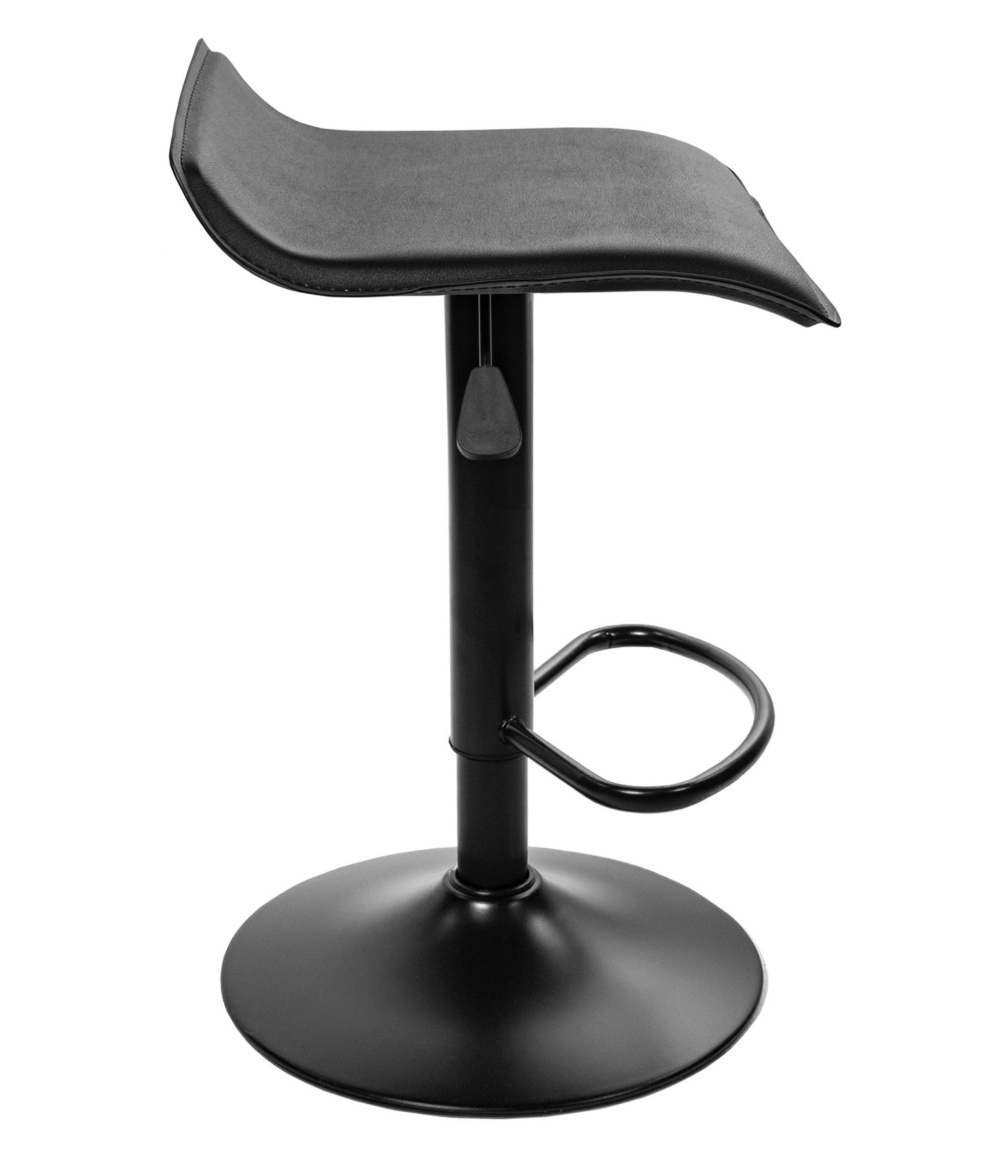 Tabouret de bar chaise de bar avec revêtement en simili cuir en noir | Chaise de bar réglable en hauteur, rotative et chargeable jusqu'à 120 kg