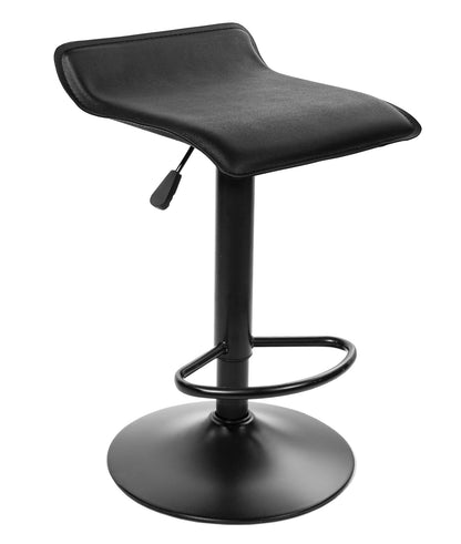 Tabouret de bar chaise de bar avec revêtement en simili cuir en noir | Chaise de bar réglable en hauteur, rotative et chargeable jusqu'à 120 kg