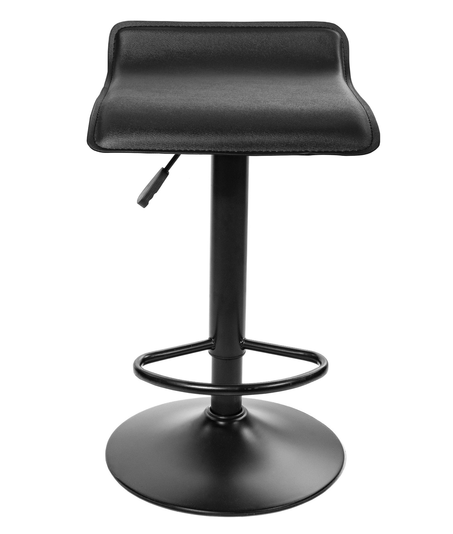 Tabouret de bar chaise de bar avec revêtement en simili cuir en noir | Chaise de bar réglable en hauteur, rotative et chargeable jusqu'à 120 kg