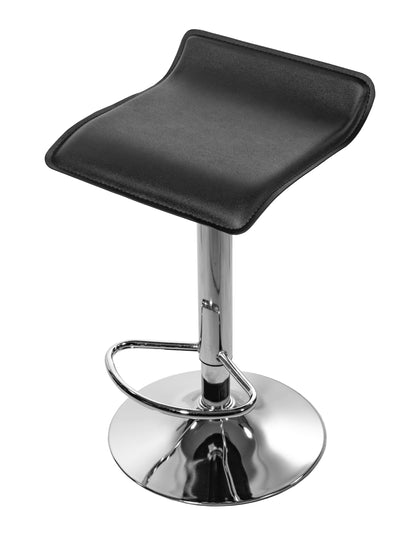 Tabouret de bar chaise de bar avec revêtement en simili cuir en noir | Chaise de bar réglable en hauteur, rotative et chargeable jusqu'à 120 kg