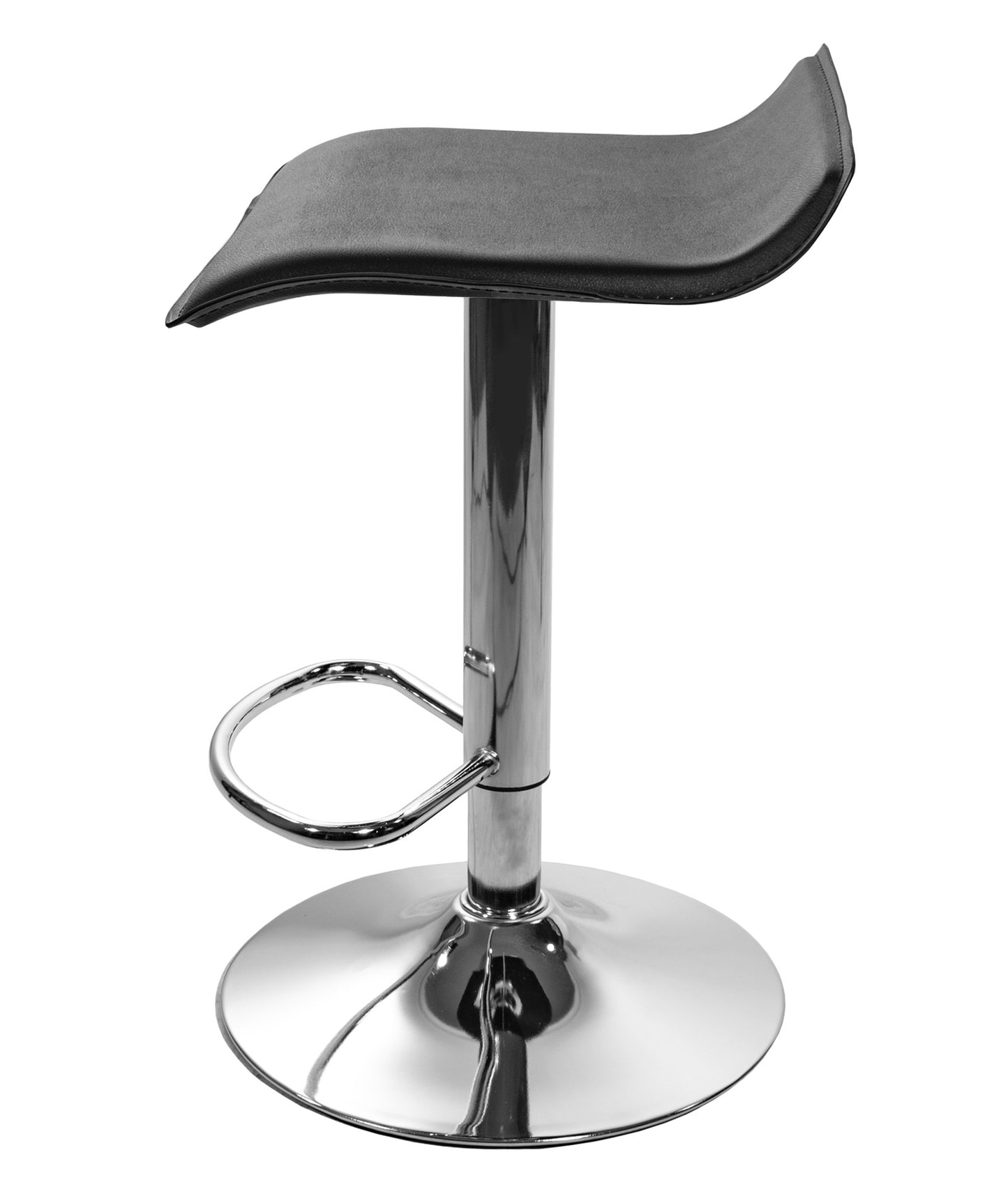 Tabouret de bar chaise de bar avec revêtement en simili cuir en noir | Chaise de bar réglable en hauteur, rotative et chargeable jusqu'à 120 kg