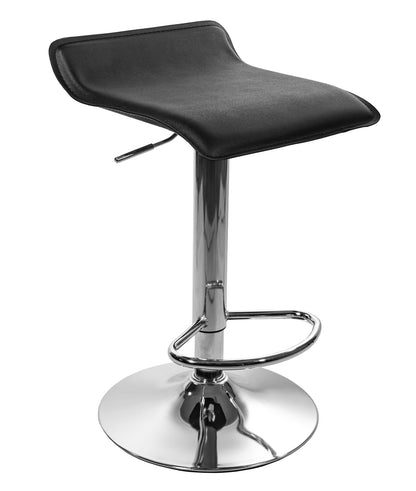 Tabouret de bar chaise de bar avec revêtement en simili cuir en noir | Chaise de bar réglable en hauteur, rotative et chargeable jusqu'à 120 kg