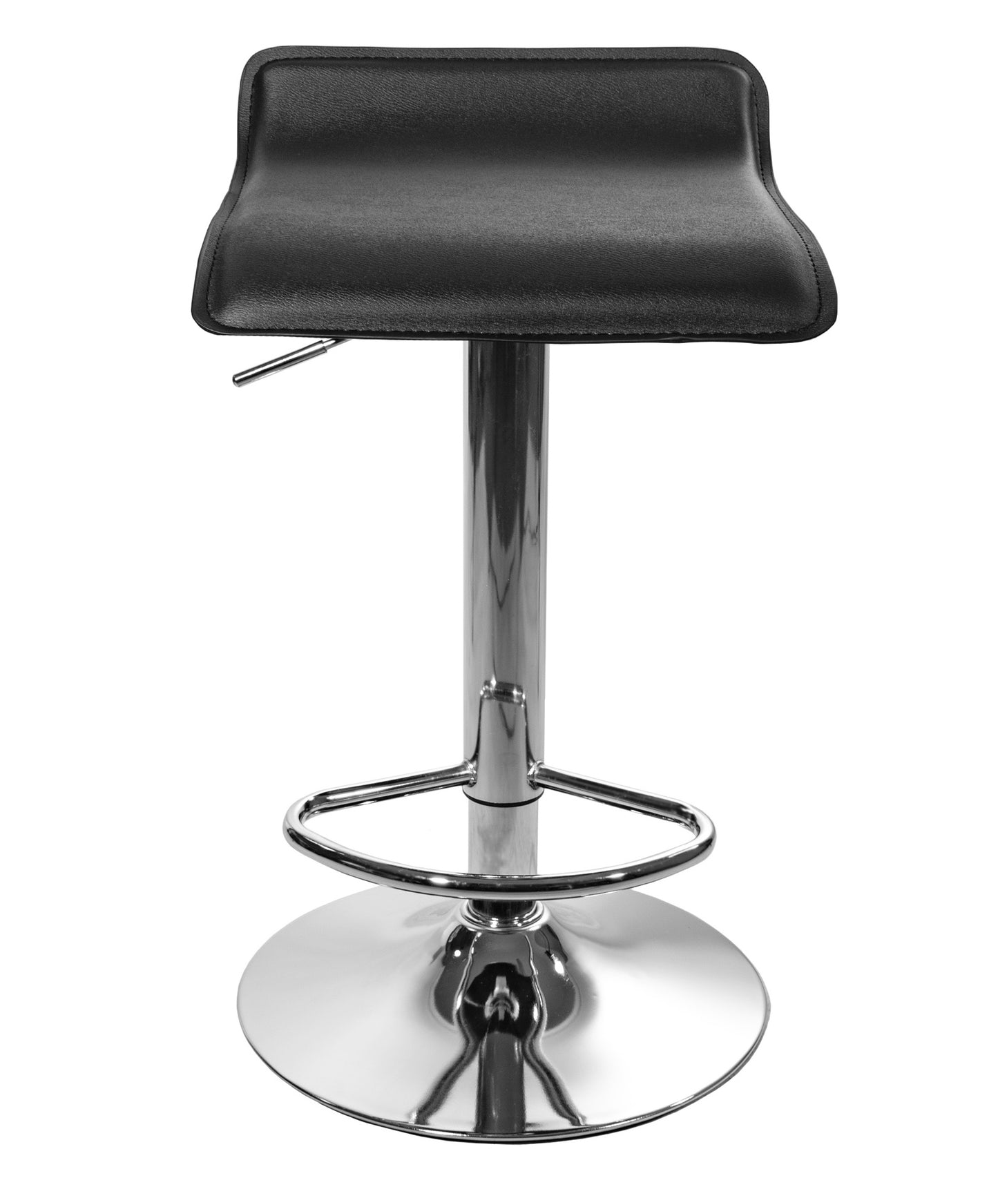 Tabouret de bar chaise de bar avec revêtement en simili cuir en noir | Chaise de bar réglable en hauteur, rotative et chargeable jusqu'à 120 kg