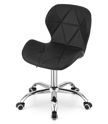 Chaise pivotante chaise de bureau chaise de bureau rembourrée en simili cuir ou velours | Réglable en hauteur avec siège ergonomique