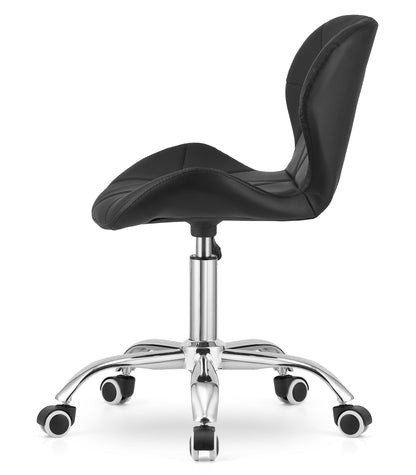 Chaise pivotante chaise de bureau chaise de bureau rembourrée en simili cuir ou velours | Réglable en hauteur avec siège ergonomique