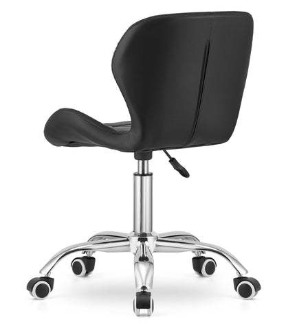 Chaise pivotante chaise de bureau chaise de bureau rembourrée en simili cuir ou velours | Réglable en hauteur avec siège ergonomique