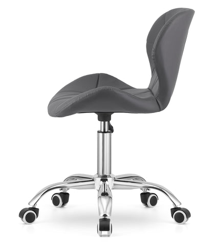 Chaise pivotante chaise de bureau chaise de bureau rembourrée en simili cuir ou velours | Réglable en hauteur avec siège ergonomique