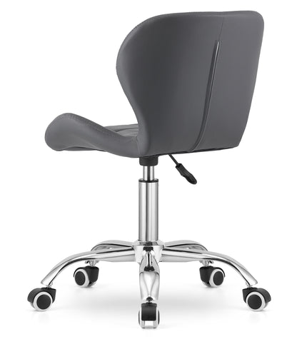 Chaise pivotante chaise de bureau chaise de bureau rembourrée en simili cuir ou velours | Réglable en hauteur avec siège ergonomique