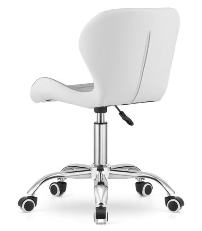 Chaise pivotante chaise de bureau chaise de bureau rembourrée en simili cuir ou velours | Réglable en hauteur avec siège ergonomique