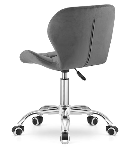 Chaise pivotante chaise de bureau chaise de bureau rembourrée en simili cuir ou velours | Réglable en hauteur avec siège ergonomique