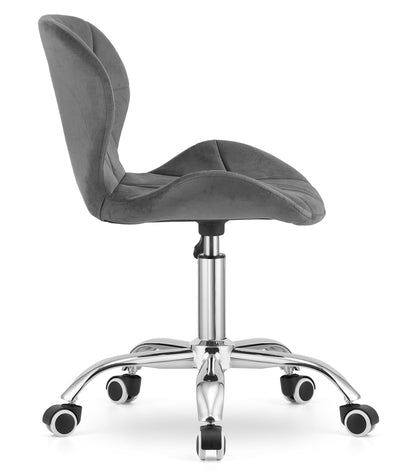 Chaise pivotante chaise de bureau chaise de bureau rembourrée en simili cuir ou velours | Réglable en hauteur avec siège ergonomique