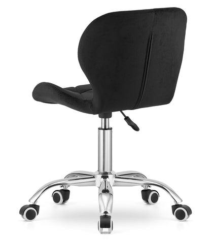 Chaise pivotante chaise de bureau chaise de bureau rembourrée en simili cuir ou velours | Réglable en hauteur avec siège ergonomique