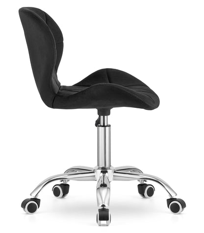 Chaise pivotante chaise de bureau chaise de bureau rembourrée en simili cuir ou velours | Réglable en hauteur avec siège ergonomique