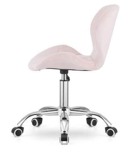 Chaise pivotante chaise de bureau chaise de bureau rembourrée en simili cuir ou velours | Réglable en hauteur avec siège ergonomique