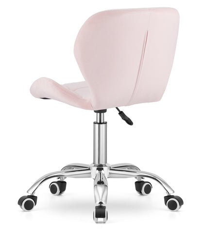 Chaise pivotante chaise de bureau chaise de bureau rembourrée en simili cuir ou velours | Réglable en hauteur avec siège ergonomique