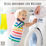 Kinderbett Jugendbett 80x160 und 90x200 cm mit Rausfallschutz | Voll-Holz mit Matratze (optional) Lattenrost & Schublade in weiß Kiefer | Mädchen Jungen Bett skandinavisch