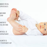 Lit bébé avec tiroir (en option) Lit bébé 60x120 réglable en hauteur et échelons amovibles avec matelas (en option) | blanc, très stable Fabriqué en Europe